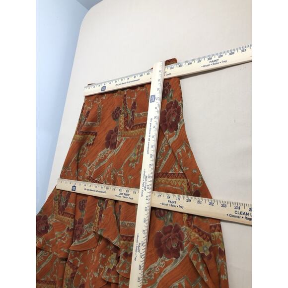 Coldwater Creek Women Skirt 8 Asymmetrical Sharkbite Hem Layered Coquette - Picture 5 of 5